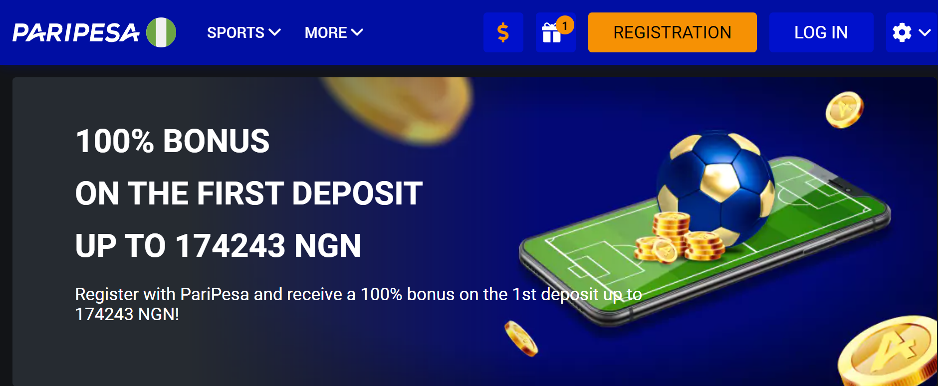 Paripesa Registration Bonus for Sports Betting