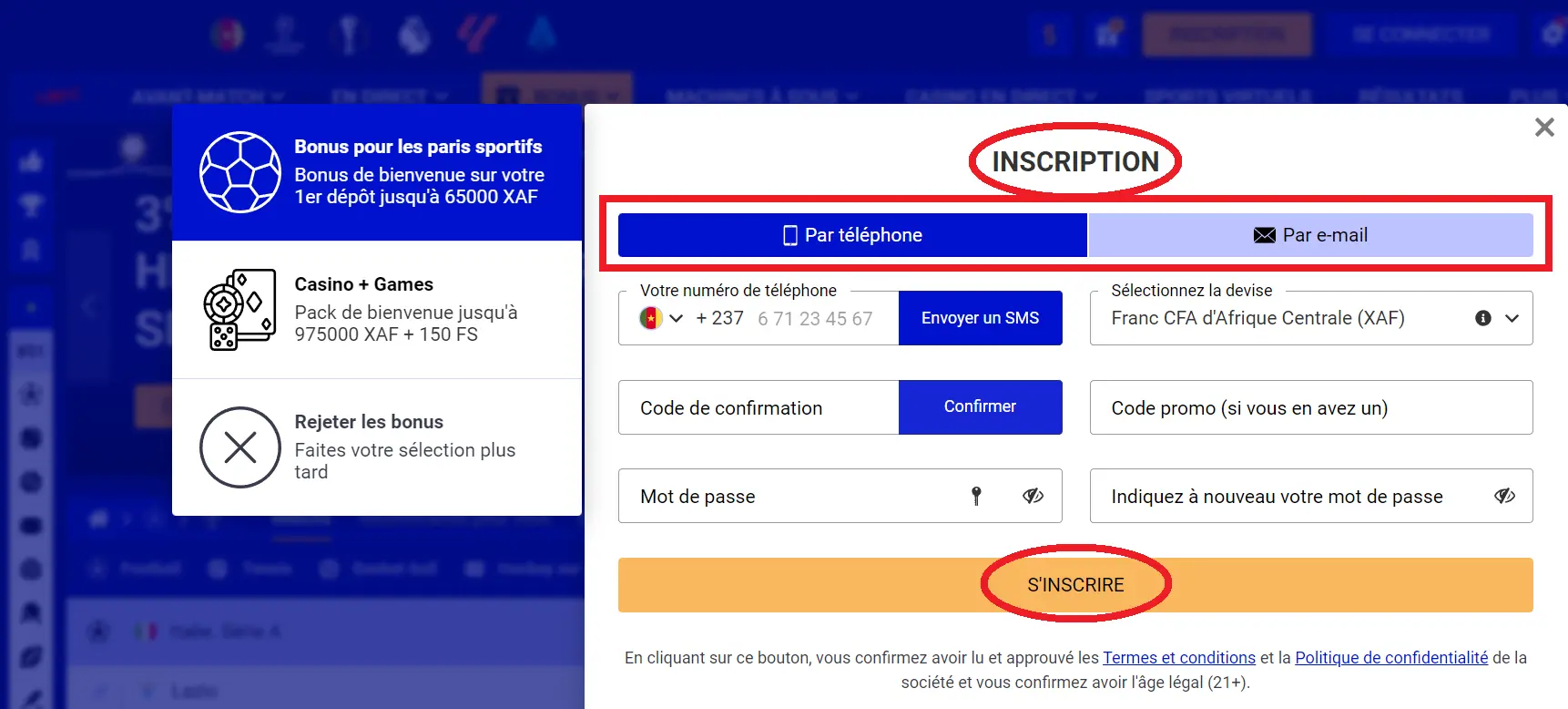 Inscription Paripesa Inscription Paripesa