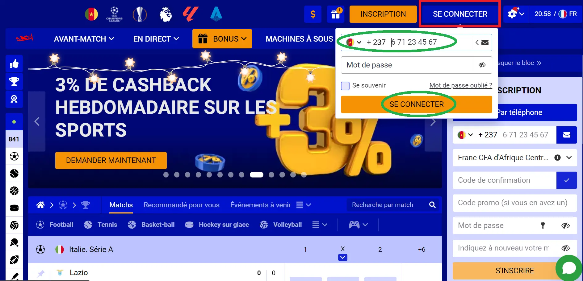 Étapes de connexion Paripesa Étapes de connexion Paripesa