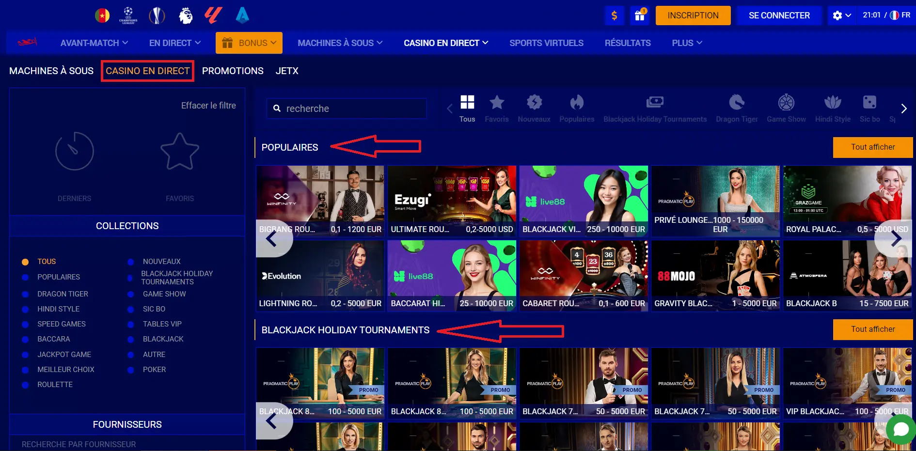 Paris en direct sur Paripesa Africa Paris en direct sur Paripesa Africa