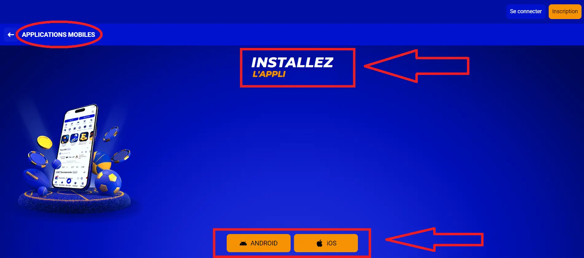La version mobile du site Paripesa La version mobile du site Paripesa